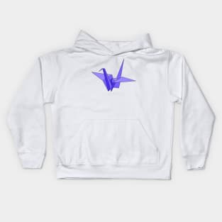 Indigo origami crane Kids Hoodie